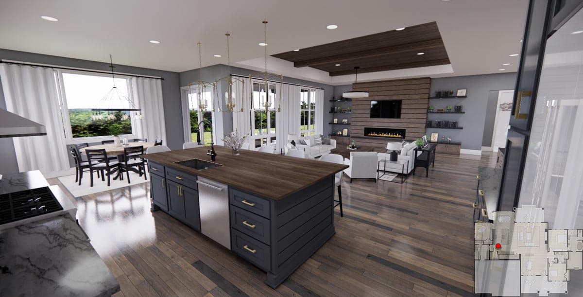 Plan 14754RK: 2600 Square Foot Rustic Traditional House Plan with 10-Foot-Deep Rear Porch - Image #22 - Cottage, Country, New American, Rustic, Traditional