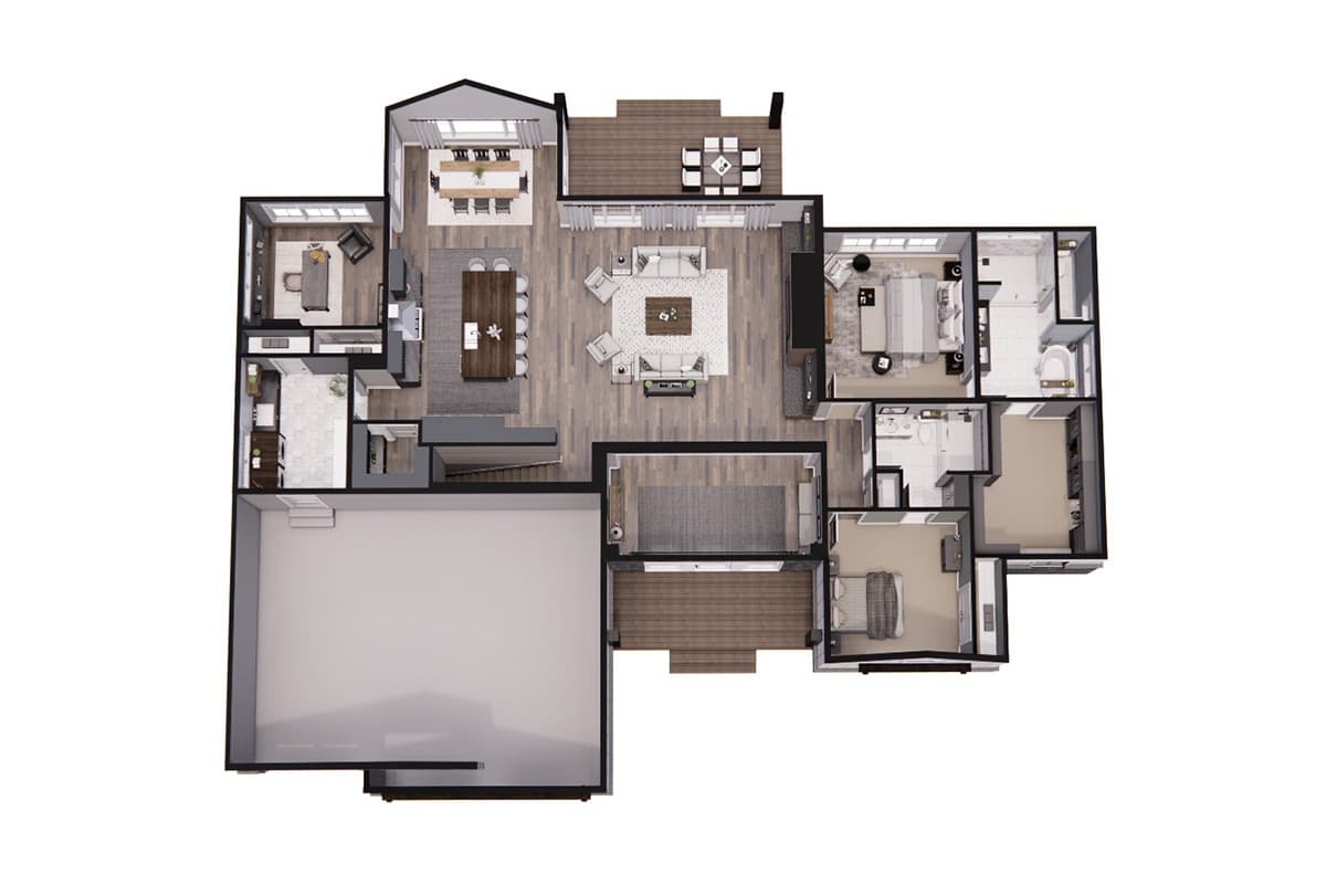 Plan 14755RK: 2544 Square Foot One-Story 2-Bed House Plan with Home Office - Image #38 - Craftsman, New American, Ranch, Rustic