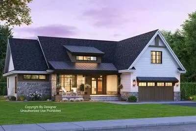 One-Story House Plan Under 2000 Square Feet with Bonus and Garage Expansion 