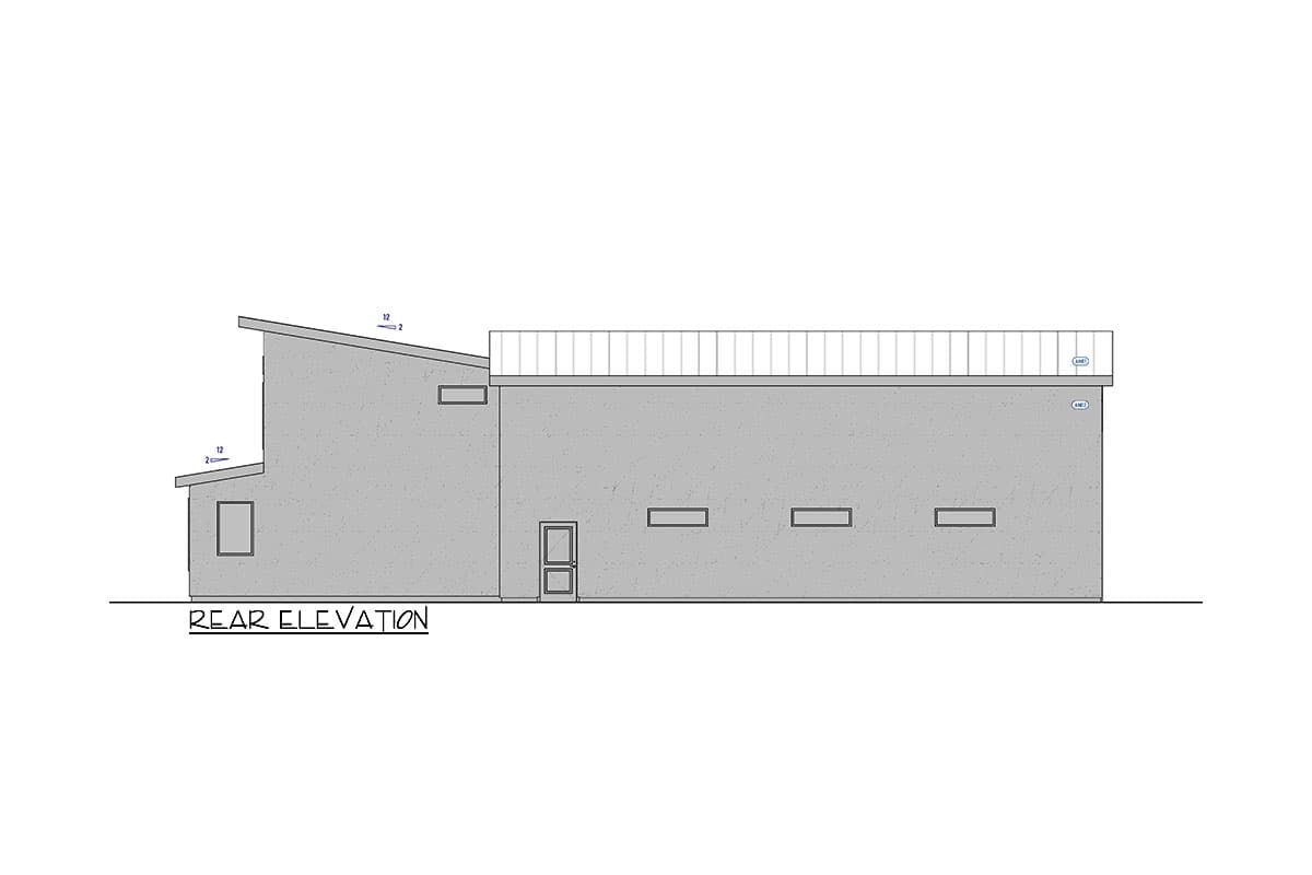 Plan 400016FTY: Modern House Plan with More Garage than Living Space - Image #10 - Barndominium, Mid Century Modern, Modern