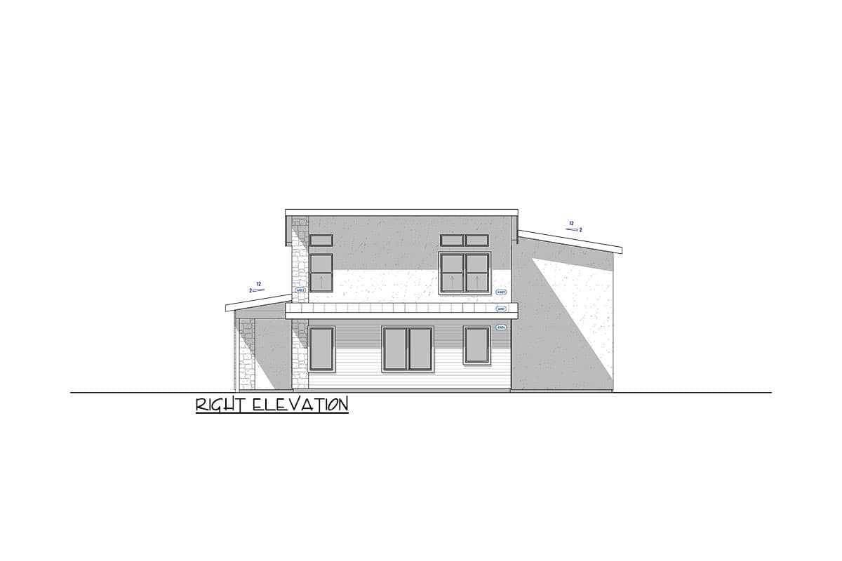 Plan 400016FTY: Modern House Plan with More Garage than Living Space - Image #11 - Barndominium, Mid Century Modern, Modern