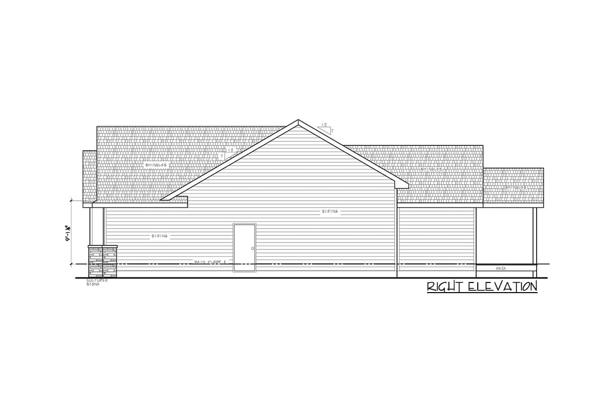 Plan 42438DB: 3-Bed One-Story House Plan Under 1900 Square Feet with Optional Pocket Office - Image #4 - Country, Craftsman, Ranch