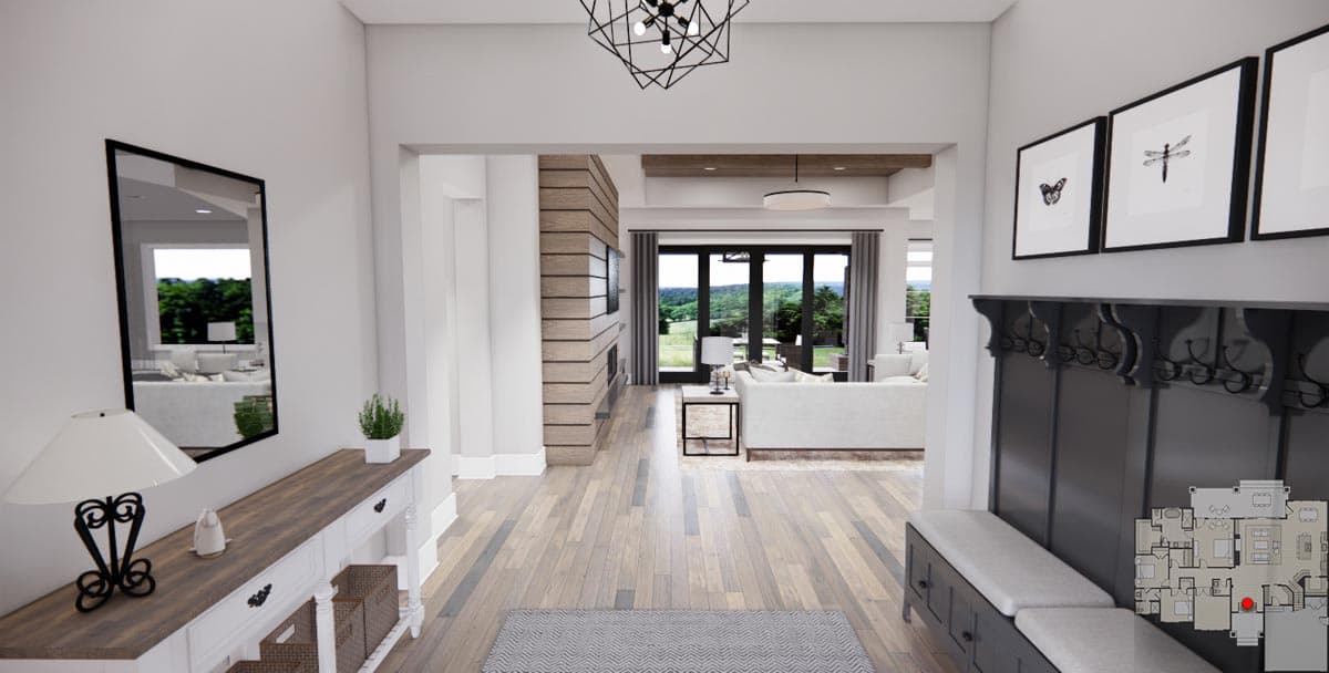 Plan 14758RK: 3 Bed Transitional Farmhouse Plan Under 2300 Square Feet with Home Office - Image #7 - Country, Craftsman, New American, Ranch, Rustic, Transitional