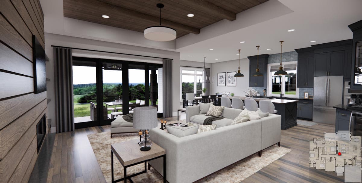 Plan 14758RK: 3 Bed Transitional Farmhouse Plan Under 2300 Square Feet with Home Office - Image #9 - Country, Craftsman, New American, Ranch, Rustic, Transitional