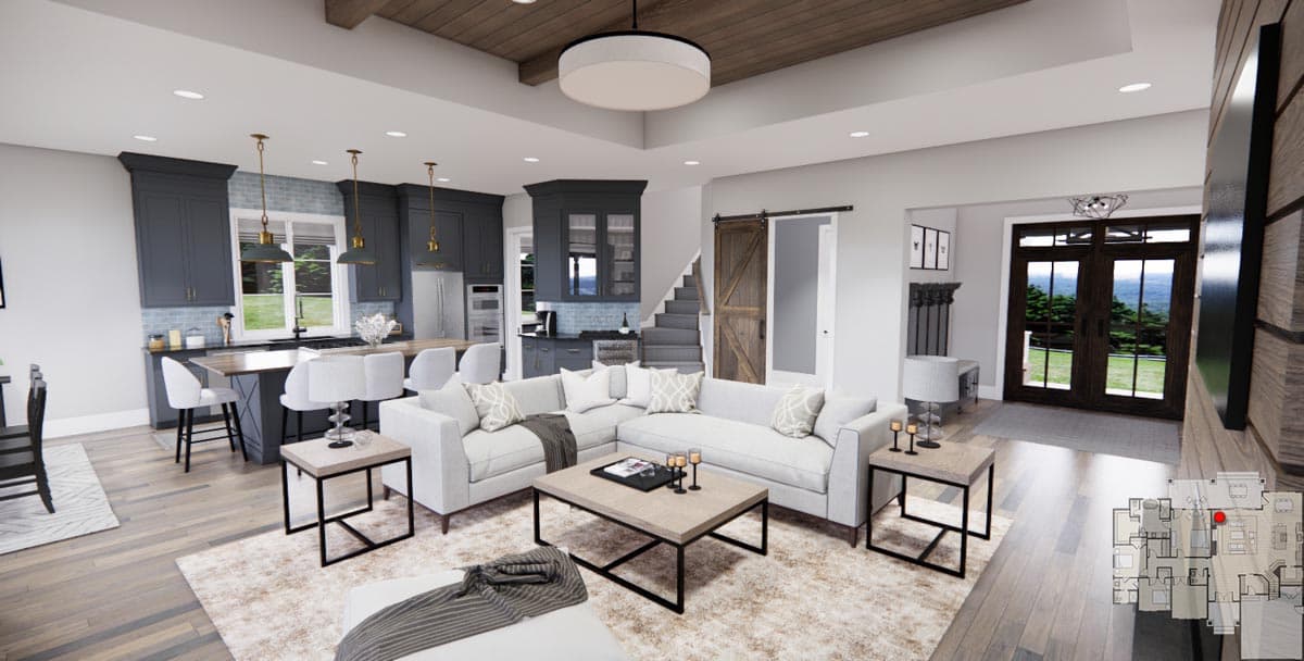 Plan 14758RK: 3 Bed Transitional Farmhouse Plan Under 2300 Square Feet with Home Office - Image #10 - Country, Craftsman, New American, Ranch, Rustic, Transitional