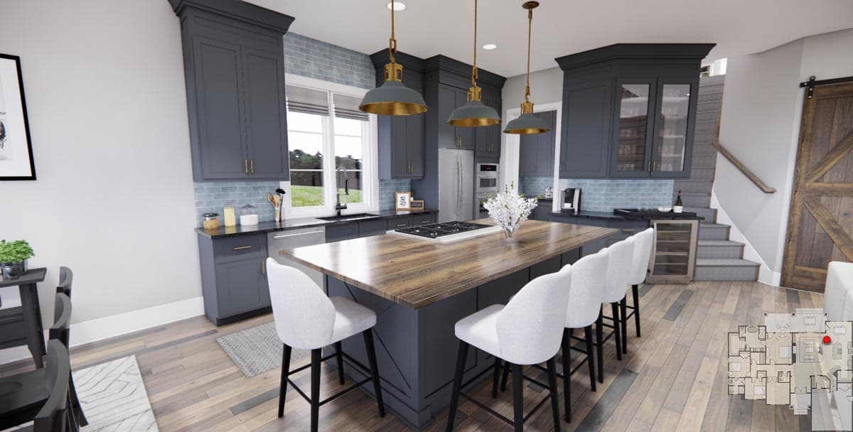 Plan 14758RK: 3 Bed Transitional Farmhouse Plan Under 2300 Square Feet with Home Office - Image #12 - Country, Craftsman, New American, Ranch, Rustic, Transitional