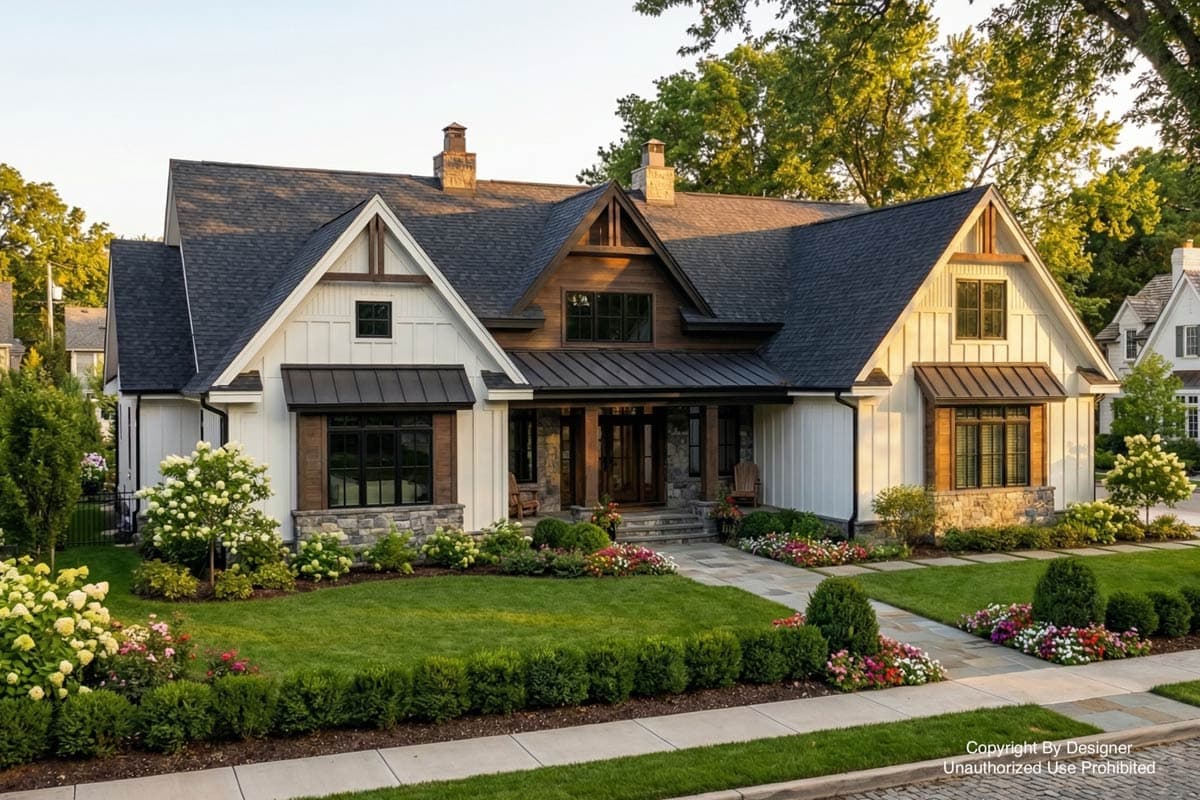 Plan 14759RK: 2660 Square Foot 3 Bed Modern Farmhouse with Home Office and Laundry Access to Master Suite - Image #1 - Country, Craftsman, Modern Farmhouse, New American