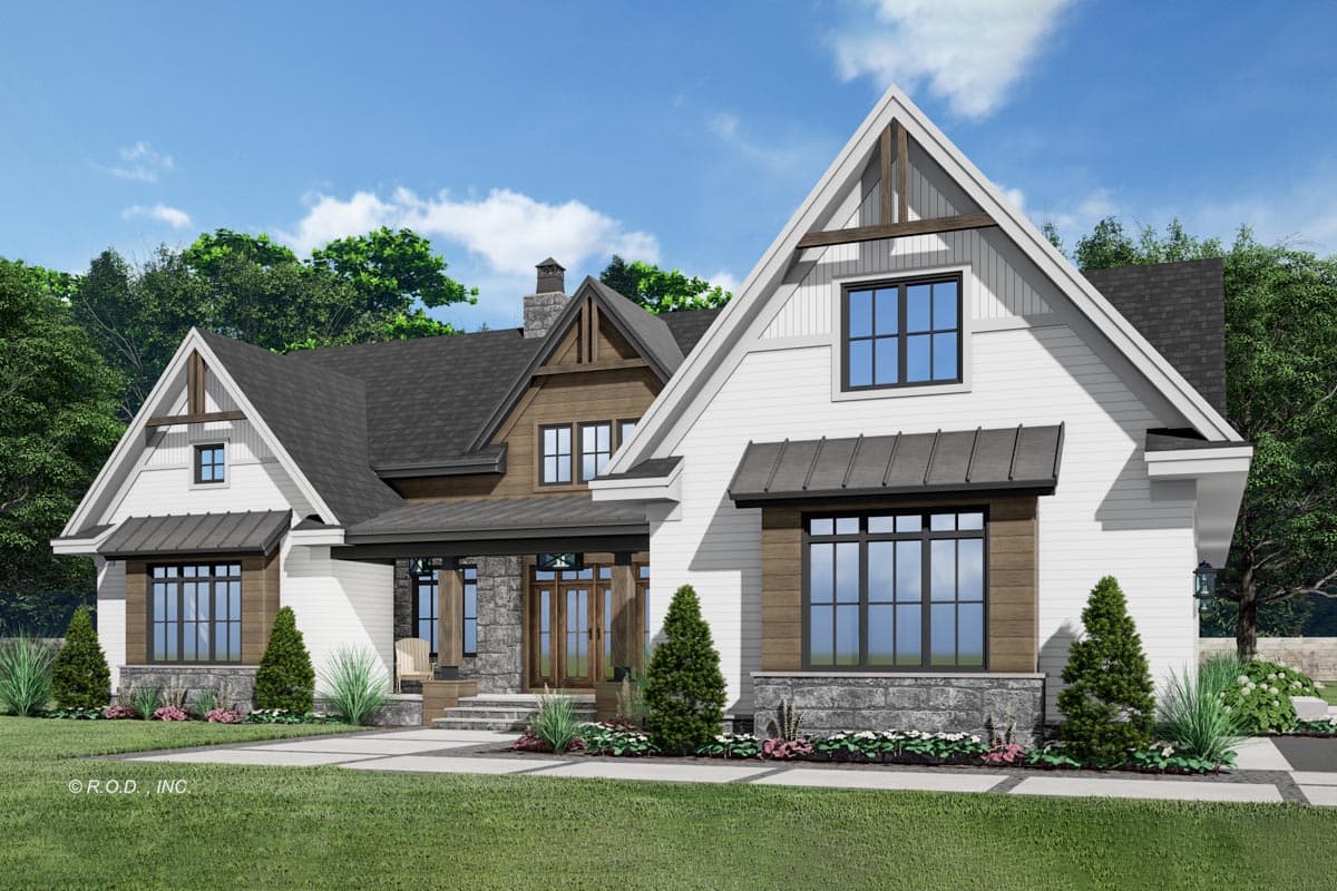 Plan 14759RK: 2660 Square Foot 3 Bed Modern Farmhouse with Home Office and Laundry Access to Master Suite - Image #4 - Country, Craftsman, Modern Farmhouse, New American