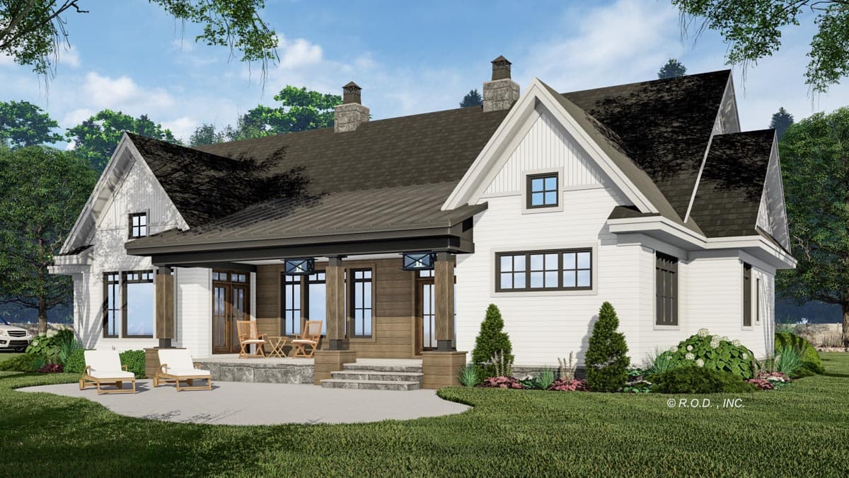 Plan 14759RK: 2660 Square Foot 3 Bed Modern Farmhouse with Home Office and Laundry Access to Master Suite - Image #5 - Country, Craftsman, Modern Farmhouse, New American