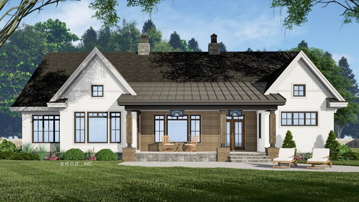 Plan 14759RK: 2660 Square Foot 3 Bed Modern Farmhouse with Home Office and Laundry Access to Master Suite - Image #7 - Country, Craftsman, Modern Farmhouse, New American