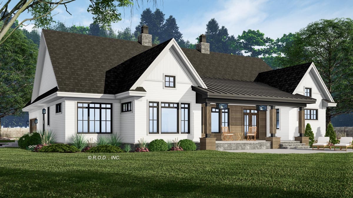 Plan 14759RK: 2660 Square Foot 3 Bed Modern Farmhouse with Home Office and Laundry Access to Master Suite - Image #8 - Country, Craftsman, Modern Farmhouse, New American