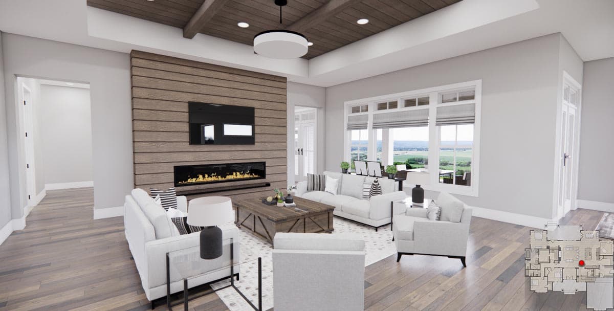 Plan 14759RK: 2660 Square Foot 3 Bed Modern Farmhouse with Home Office and Laundry Access to Master Suite - Image #12 - Country, Craftsman, Modern Farmhouse, New American