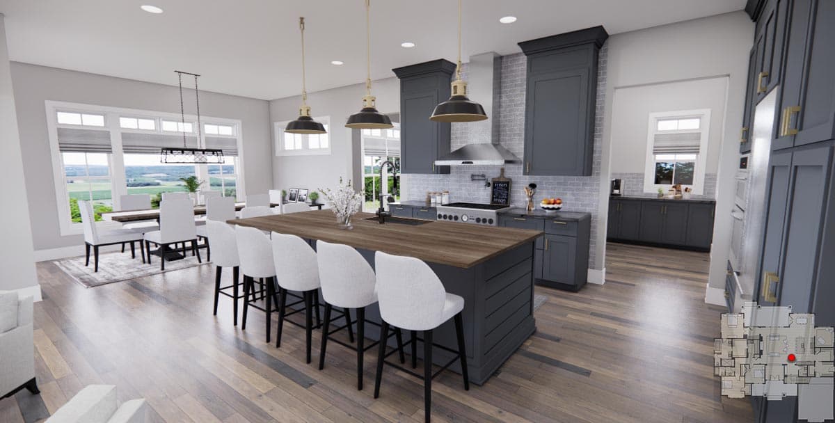 Plan 14759RK: 2660 Square Foot 3 Bed Modern Farmhouse with Home Office and Laundry Access to Master Suite - Image #13 - Country, Craftsman, Modern Farmhouse, New American