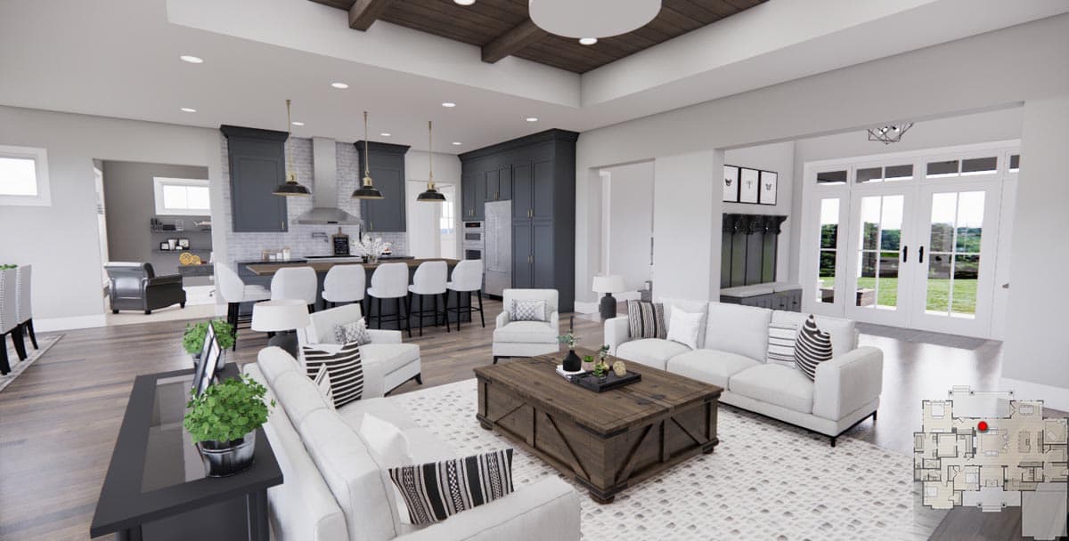 Plan 14759RK: 2660 Square Foot 3 Bed Modern Farmhouse with Home Office and Laundry Access to Master Suite - Image #16 - Country, Craftsman, Modern Farmhouse, New American