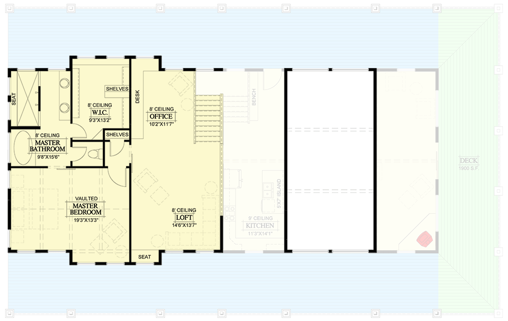 Plan 365035PED: Country Cabin with Expansive Wraparound Deck and Optional Walkout Basement - Floor Plan - 2nd Floor - Cabin, Country, Craftsman, New American, Rustic, Traditional