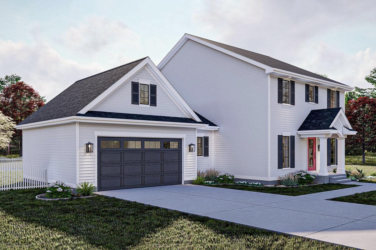 Plan 623239DJ: Colonial House Plan Under 2300 Square Feet with Home Office and 3 Upstairs Bedrooms - Image #14 - Colonial, Country, Traditional