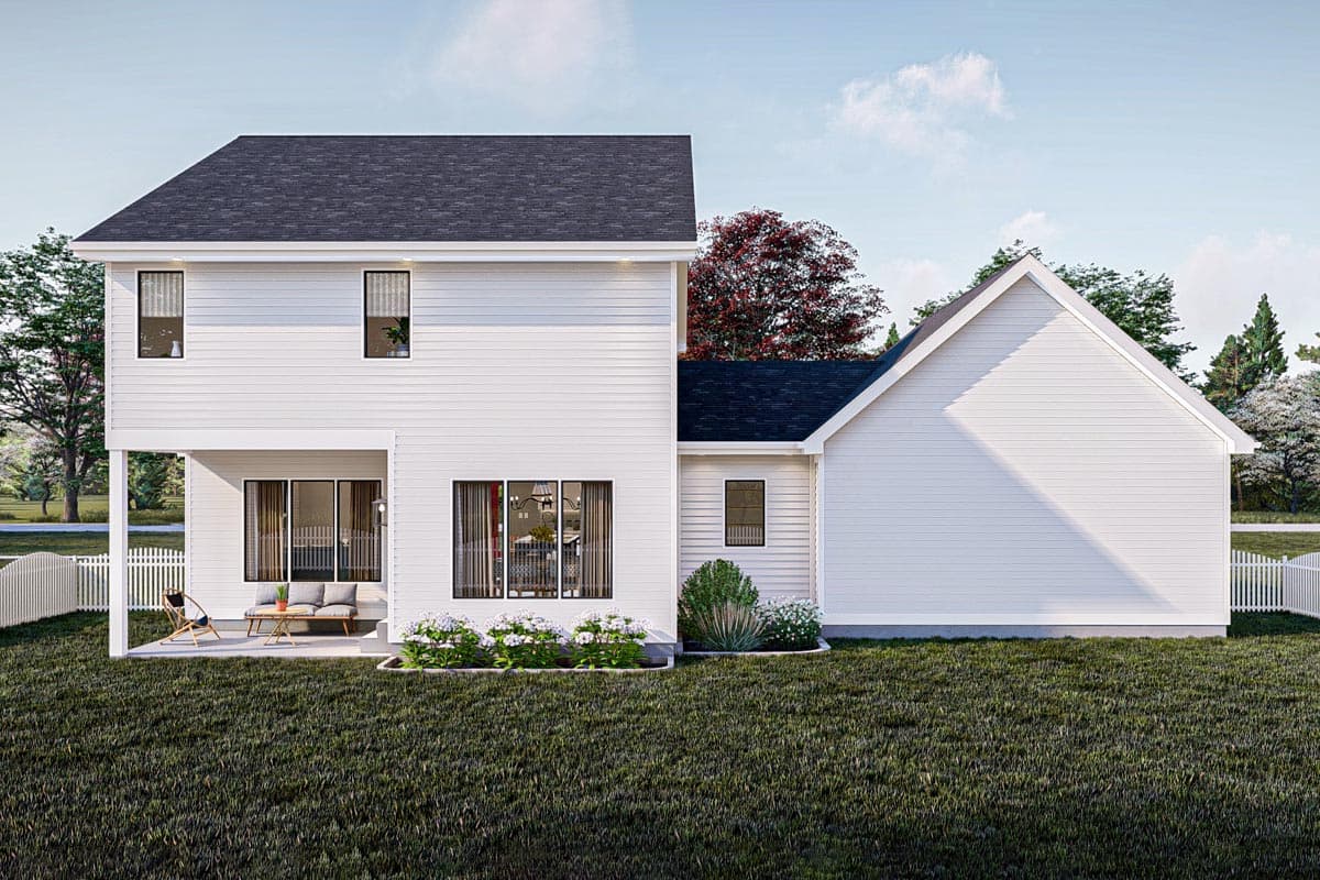 Plan 623239DJ: Colonial House Plan Under 2300 Square Feet with Home Office and 3 Upstairs Bedrooms - Image #16 - Colonial, Country, Traditional