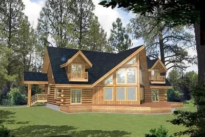 Mountain Log House Plan