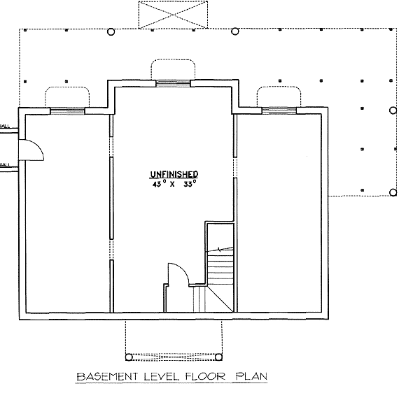Plan 35138GH: Rustic Log Home Plan on a Walkout Basement - Floor Plan - Lower Level - Log Cabin, Mountain, Rustic, Vacation
