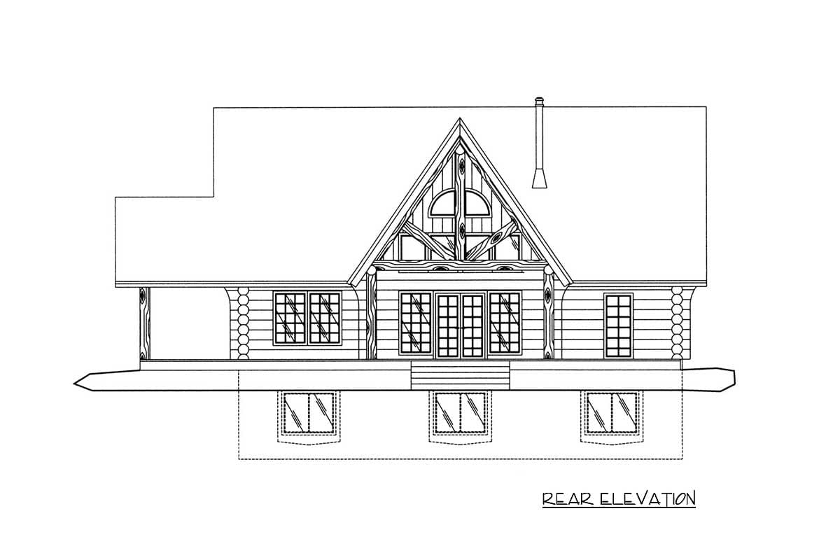 Plan 35138GH: Rustic Log Home Plan on a Walkout Basement - Image #4 - Log Cabin, Mountain, Rustic, Vacation