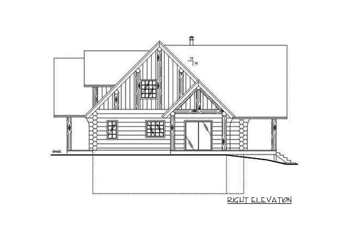 Plan 35138GH: Rustic Log Home Plan on a Walkout Basement - Image #5 - Log Cabin, Mountain, Rustic, Vacation
