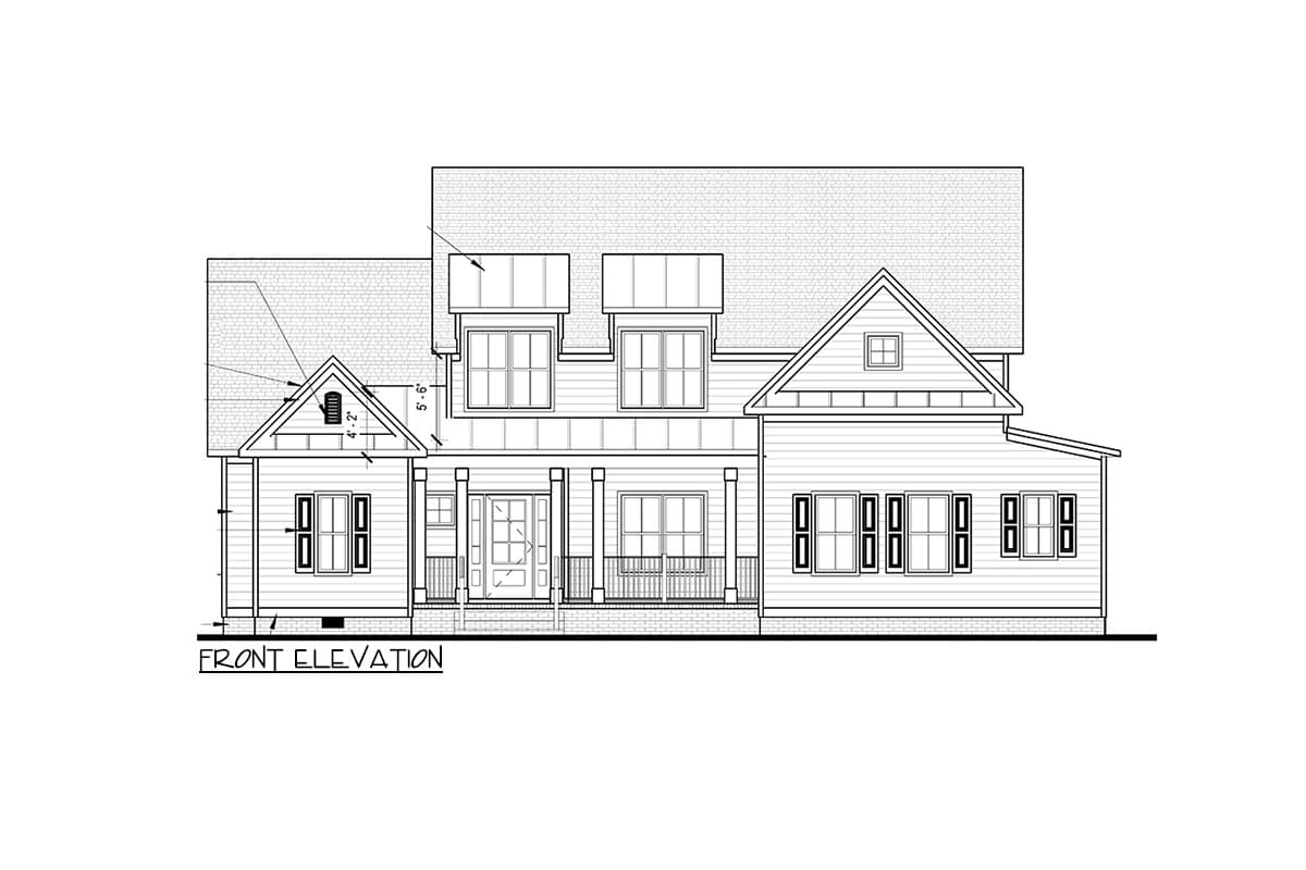 Plan 83640CRW: 2-Story Modern Farmhouse Plan with Optional 5th Bedroom - Image #9 - Country, Craftsman, Modern Farmhouse, New American