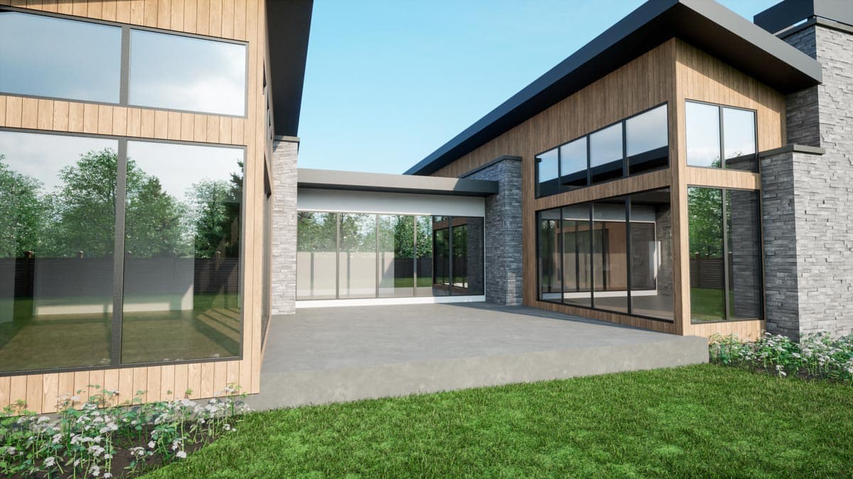 Plan 493011GNT: One-Level Mid-Century Modern House Plan with Courtyard - Image #4 - Contemporary, Mid Century Modern, Modern, Northwest, Ranch