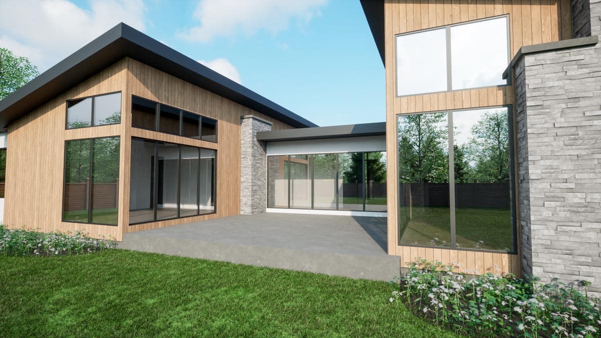 Plan 493011GNT: One-Level Mid-Century Modern House Plan with Courtyard - Image #5 - Contemporary, Mid Century Modern, Modern, Northwest, Ranch