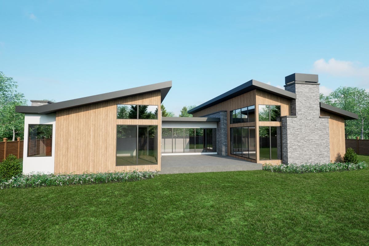 Plan 493011GNT: One-Level Mid-Century Modern House Plan with Courtyard - Image #6 - Contemporary, Mid Century Modern, Modern, Northwest, Ranch