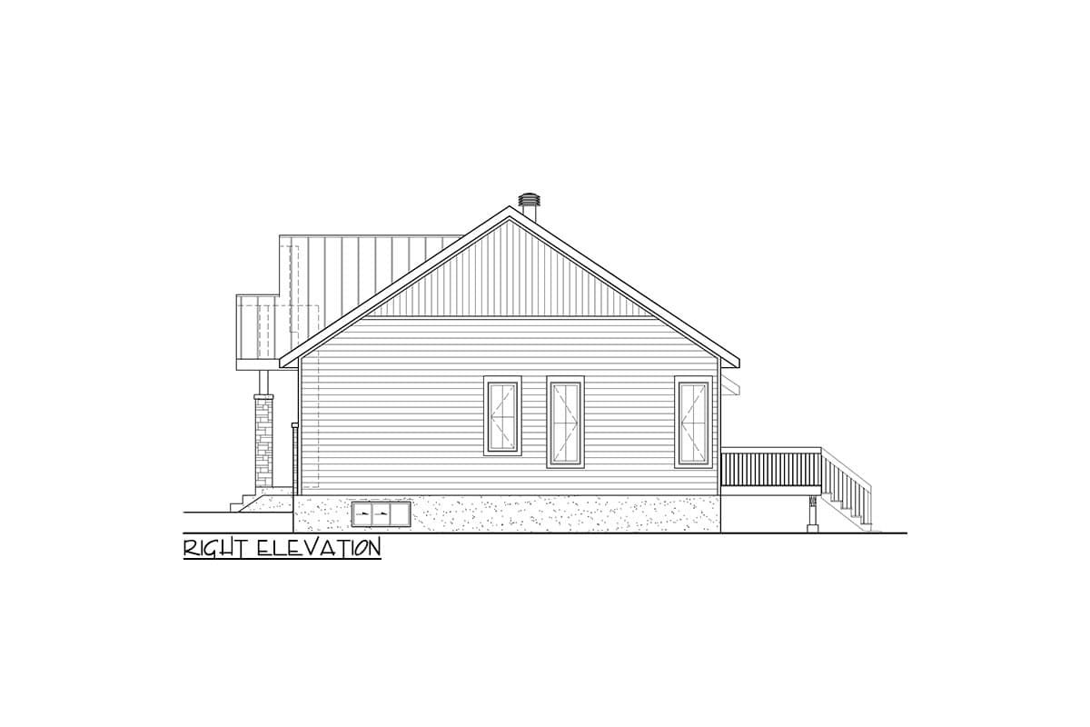 Plan 801123PM: 2-Bedroom Contemporary Craftsman Cottage House Plan under 1100 Square Feet - Image #4 - Contemporary, Cottage, Craftsman, Modern Farmhouse, New American, Northwest, Transitional