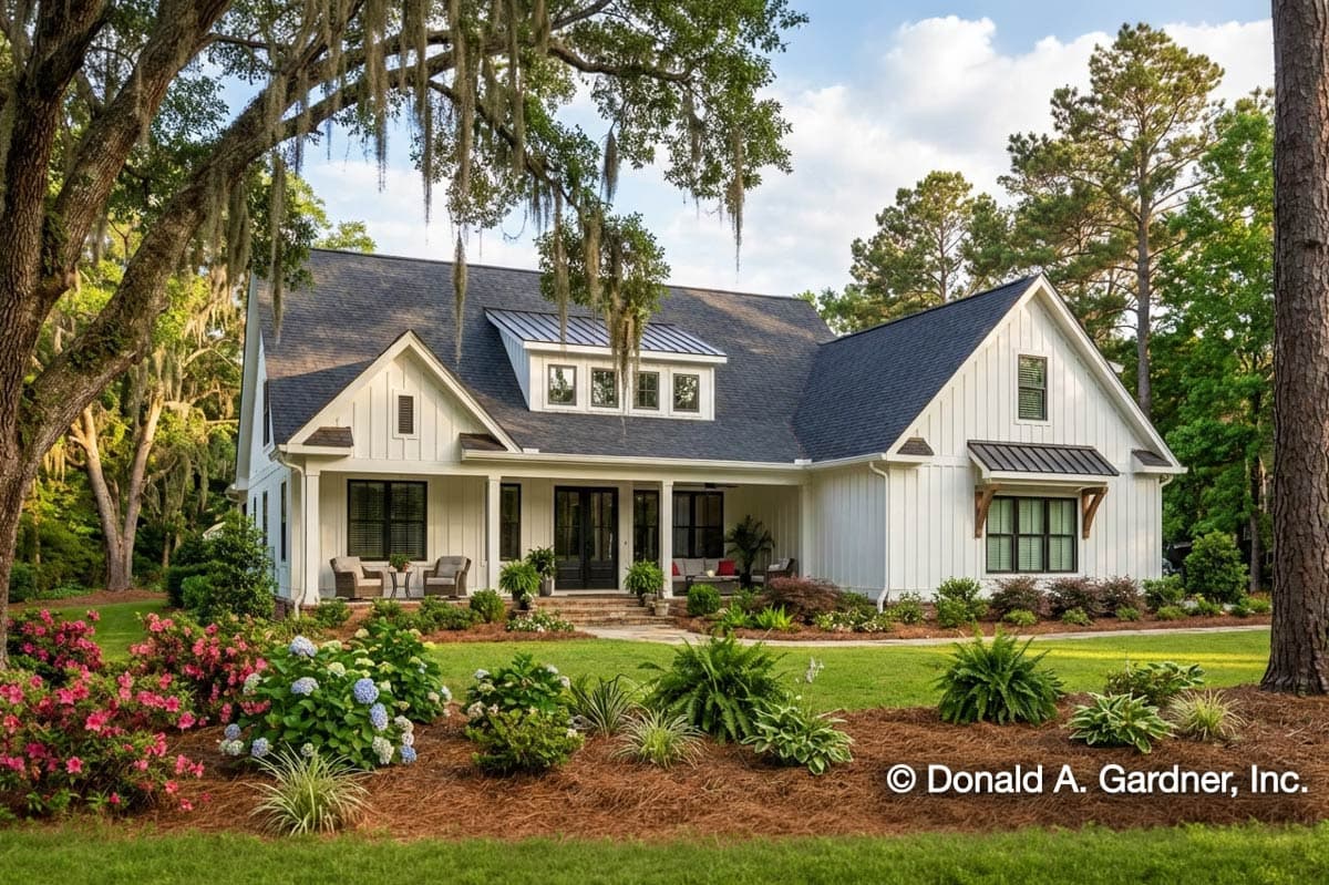 Plan 444398GDN: 2 Story Modern Farmhouse Plan Under 2000 Square Feet with Bonus Expansion - Image #1 - Country, Craftsman, Farmhouse, Modern Farmhouse, New American