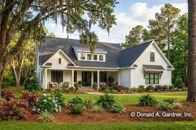 2 Story Modern Farmhouse Plan Under 2000 Square Feet with Bonus Expansion