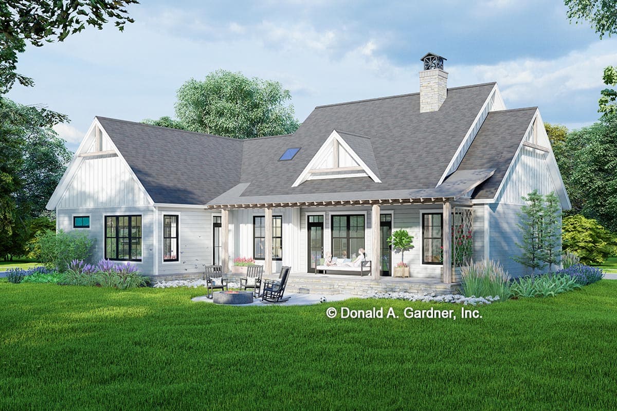 Plan 444399GDN: Rustic Modern Farmhouse Under 1600 Square Feet with Flex Room - Image #5 - Cottage, Country, Farmhouse, Modern Farmhouse, Rustic, Traditional