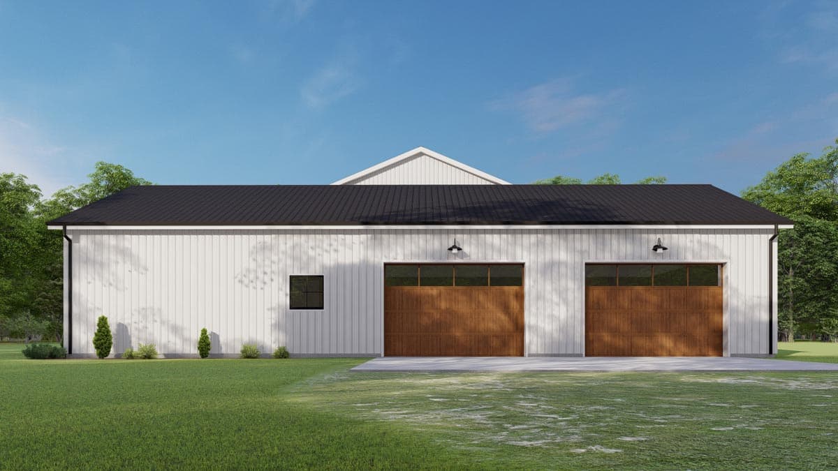Plan 777058MTL: 4590 Sq Ft Barndominium Style House Plan with Apartment Behind 1090 Sq Ft Garage - Image #5 - Barndominium, Country, Rustic, Traditional