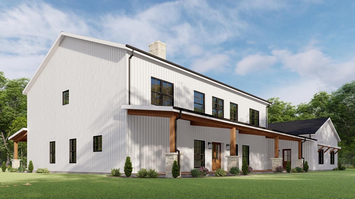 Plan 777058MTL: 4590 Sq Ft Barndominium Style House Plan with Apartment Behind 1090 Sq Ft Garage - Image #9 - Barndominium, Country, Rustic, Traditional