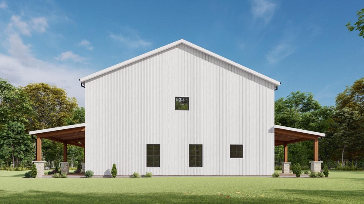 Plan 777058MTL: 4590 Sq Ft Barndominium Style House Plan with Apartment Behind 1090 Sq Ft Garage - Image #10 - Barndominium, Country, Rustic, Traditional