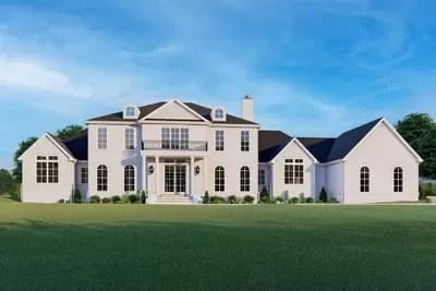 4-Bed Southern Traditional House Plan with 2-Story Great Room