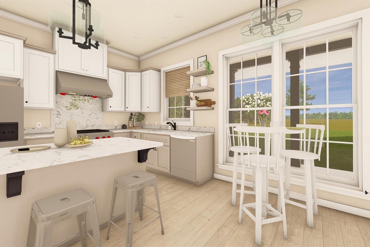 Plan 25030DH: Barndominium Style 2-Bed House Plan with Nearly 1300 Square Feet of Living and Garage Space - Virtual Tour Cover Image - Cottage, Country, Farmhouse, Ranch, Traditional