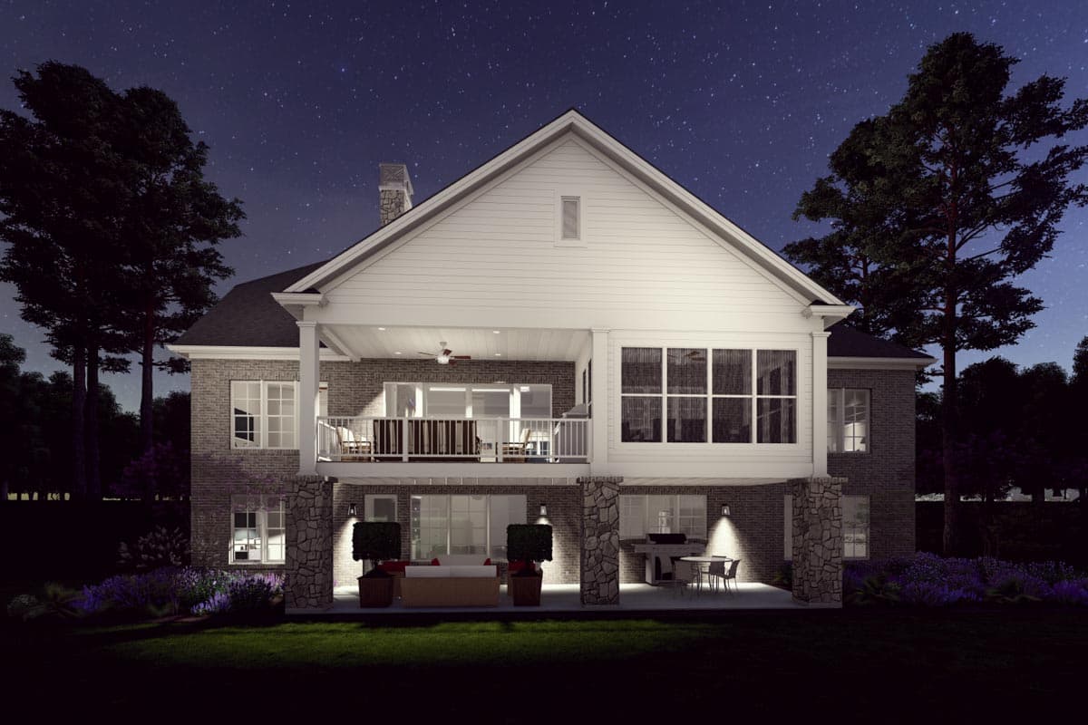 Plan 64535SC: Traditional Lake House Plan with Screened Deck and Option to Finish Basement - Image #11 - Country, Farmhouse, Modern Farmhouse, Rustic, Traditional