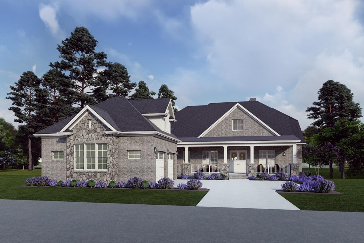 Plan 64535SC: Traditional Lake House Plan with Screened Deck and Option to Finish Basement - Image #12 - Country, Farmhouse, Modern Farmhouse, Rustic, Traditional