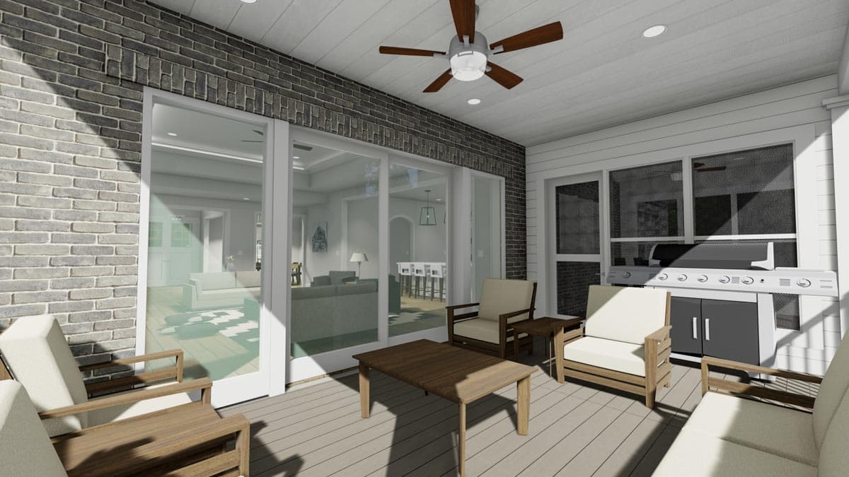 Plan 64535SC: Traditional Lake House Plan with Screened Deck and Option to Finish Basement - Image #21 - Country, Farmhouse, Modern Farmhouse, Rustic, Traditional