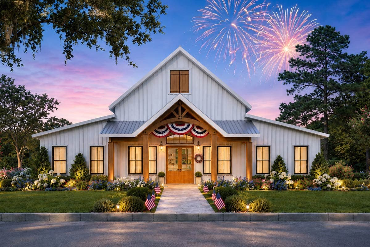 Plan 25031DH: 3-Bed Barndomium-Style Farmhouse Plan with Vaulted Living - 2460 Sq Ft - Image #20 - Barndominium, Country, Farmhouse, Modern Farmhouse, Rustic, Traditional