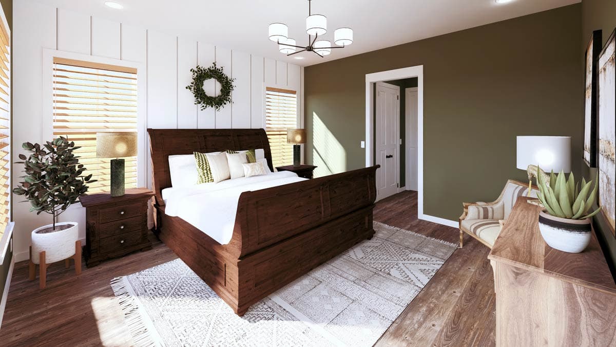 Plan 25031DH: 3-Bed Barndomium-Style Farmhouse Plan with Vaulted Living - 2460 Sq Ft - Image #11 - Barndominium, Country, Farmhouse, Modern Farmhouse, Rustic, Traditional