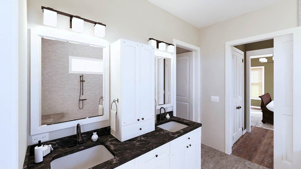 Plan 25031DH: 3-Bed Barndomium-Style Farmhouse Plan with Vaulted Living - 2460 Sq Ft - Image #12 - Barndominium, Country, Farmhouse, Modern Farmhouse, Rustic, Traditional