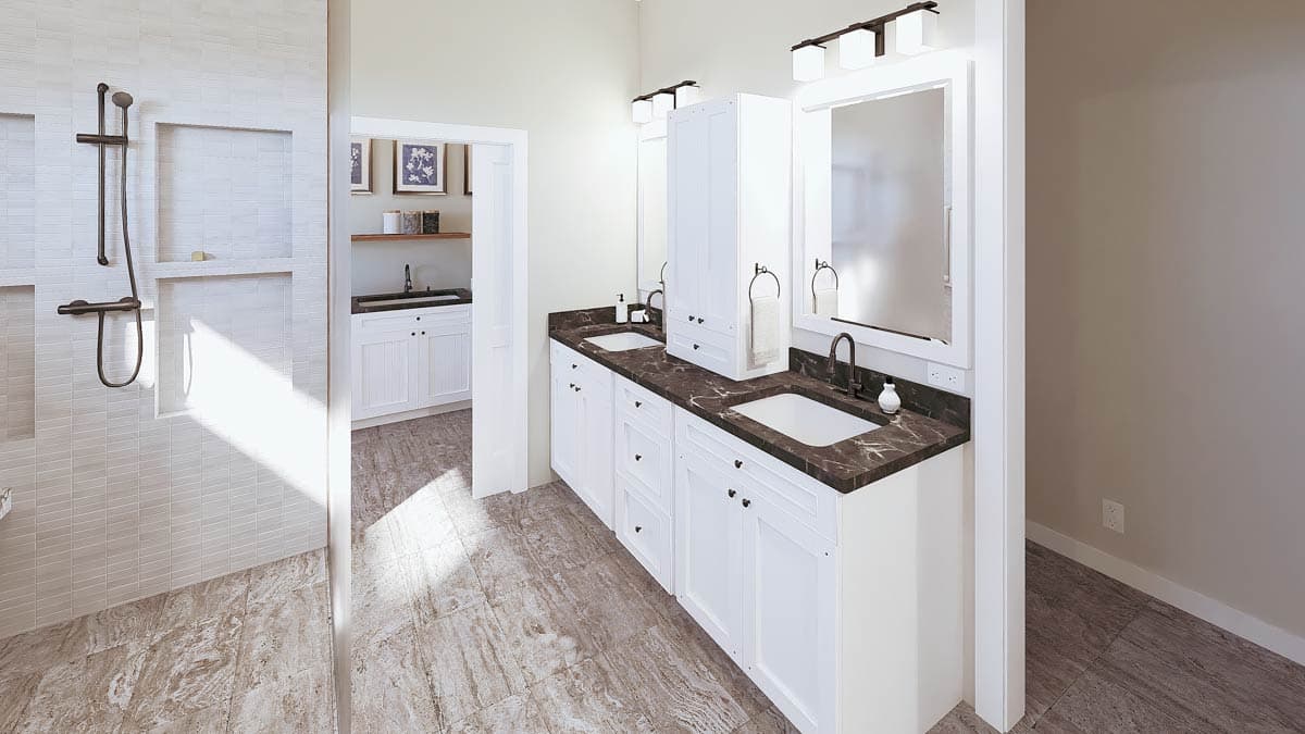 Plan 25031DH: 3-Bed Barndomium-Style Farmhouse Plan with Vaulted Living - 2460 Sq Ft - Image #13 - Barndominium, Country, Farmhouse, Modern Farmhouse, Rustic, Traditional