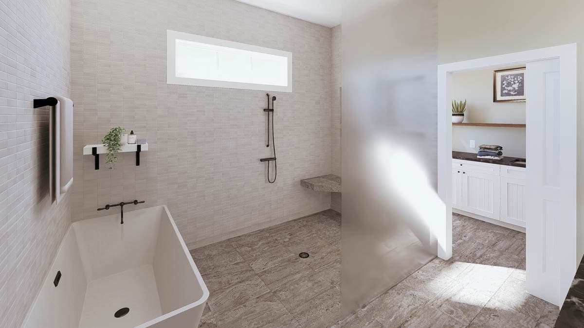 Plan 25031DH: 3-Bed Barndomium-Style Farmhouse Plan with Vaulted Living - 2460 Sq Ft - Image #14 - Barndominium, Country, Farmhouse, Modern Farmhouse, Rustic, Traditional