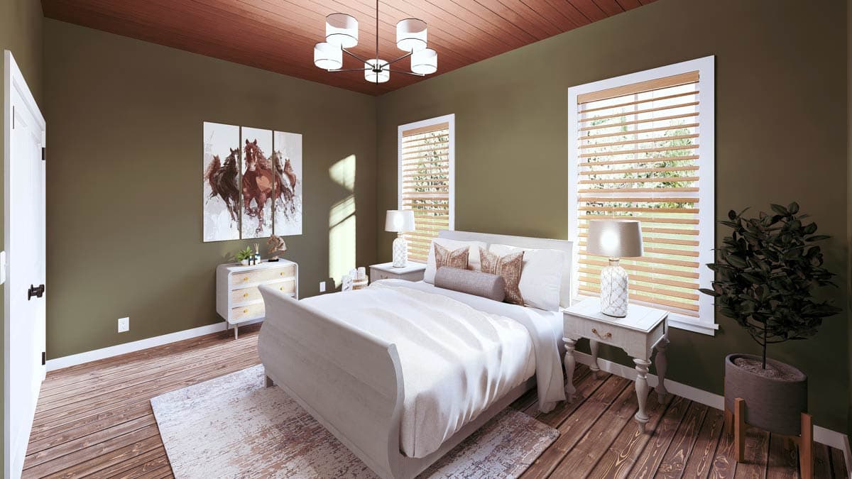 Plan 25031DH: 3-Bed Barndomium-Style Farmhouse Plan with Vaulted Living - 2460 Sq Ft - Image #15 - Barndominium, Country, Farmhouse, Modern Farmhouse, Rustic, Traditional