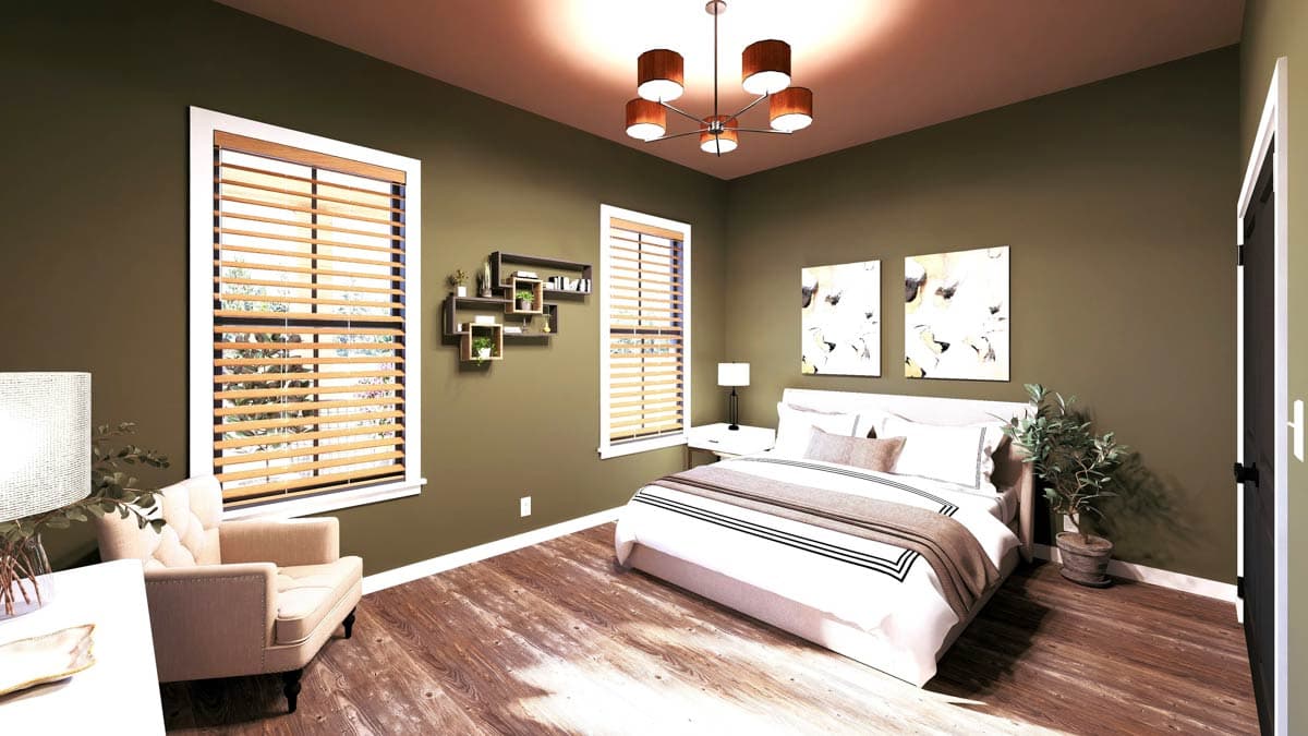 Plan 25031DH: 3-Bed Barndomium-Style Farmhouse Plan with Vaulted Living - 2460 Sq Ft - Image #17 - Barndominium, Country, Farmhouse, Modern Farmhouse, Rustic, Traditional