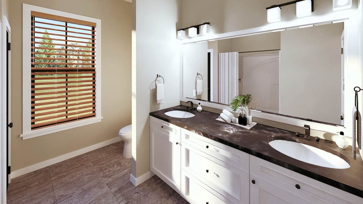 Plan 25031DH: 3-Bed Barndomium-Style Farmhouse Plan with Vaulted Living - 2460 Sq Ft - Image #16 - Barndominium, Country, Farmhouse, Modern Farmhouse, Rustic, Traditional