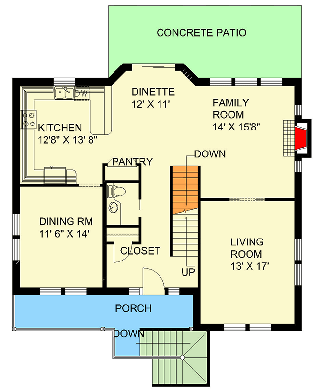 Plan 35143GH: 4-Bedroom Country Mountain House Plan with Walkout Garage - Floor Plan - Main Level - Country, Mountain